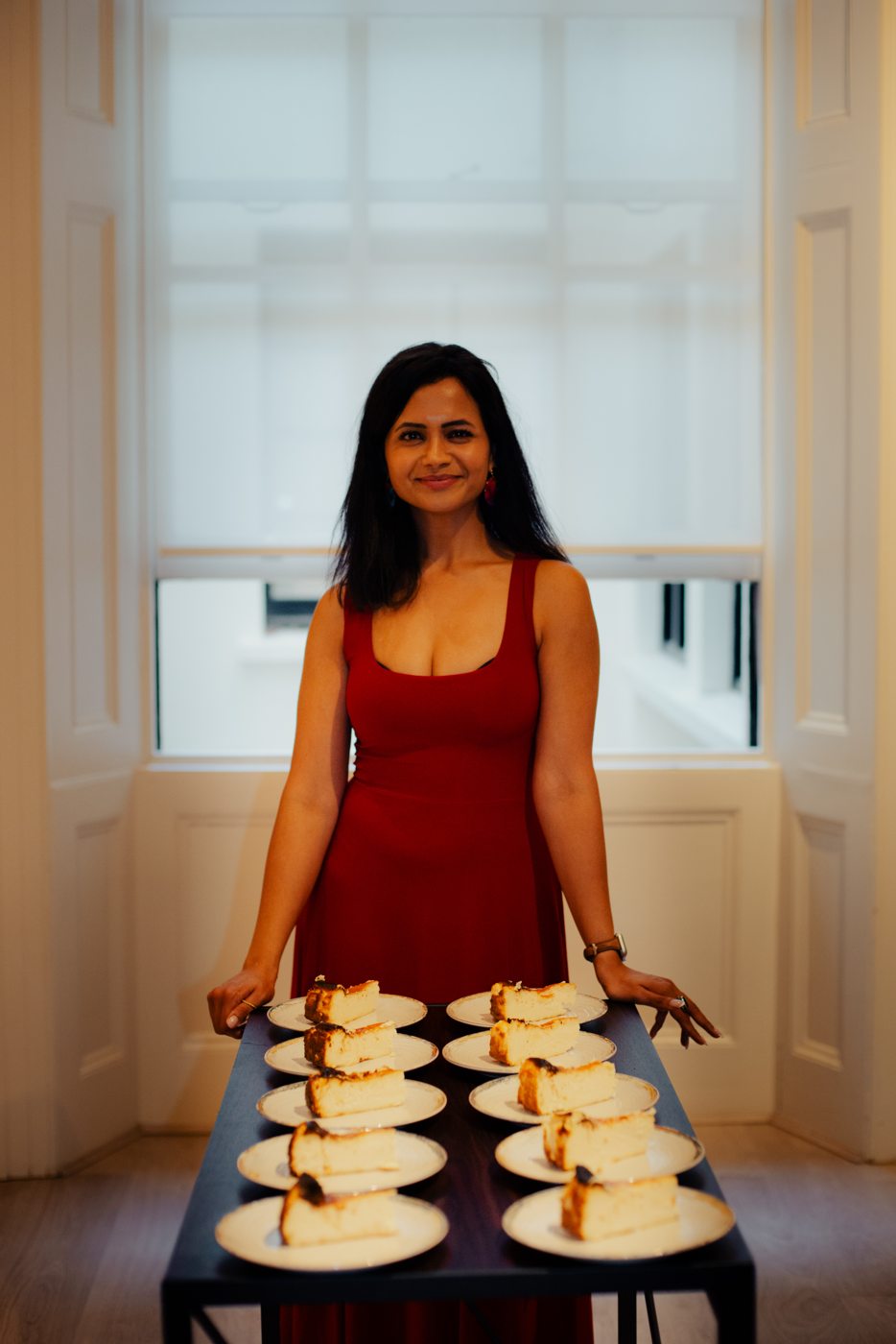 Ankita at the head of the laid table at The Elsewhere Club