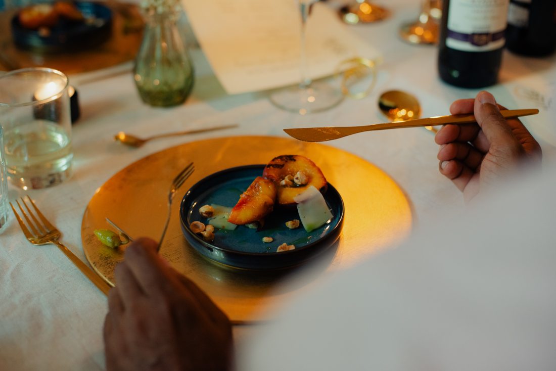 A course served on a gold plate