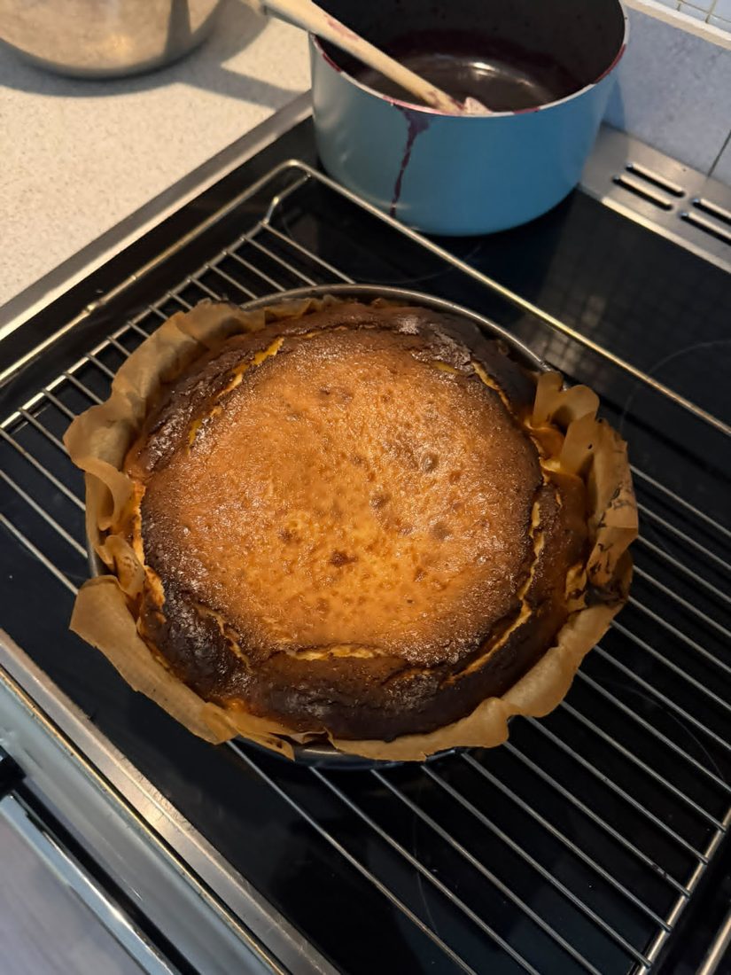 The burnt Basque cheesecake