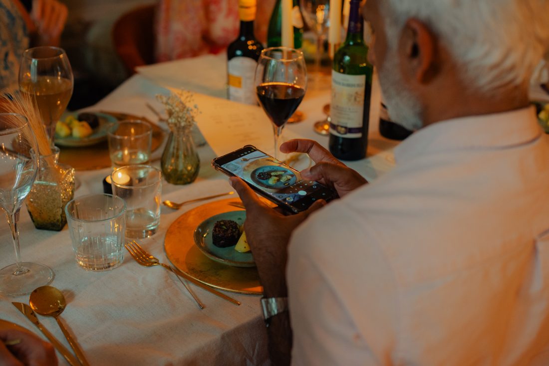 Guests with the morcilla course
