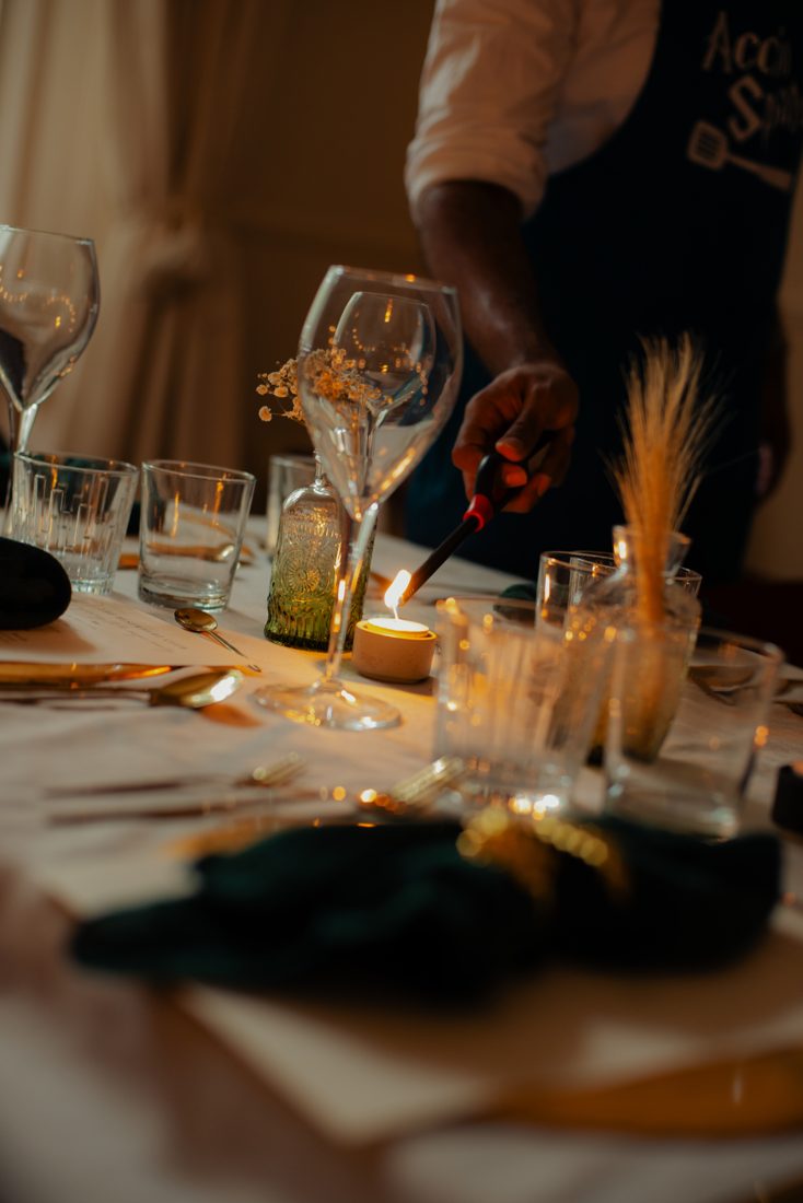 Details on the laid table